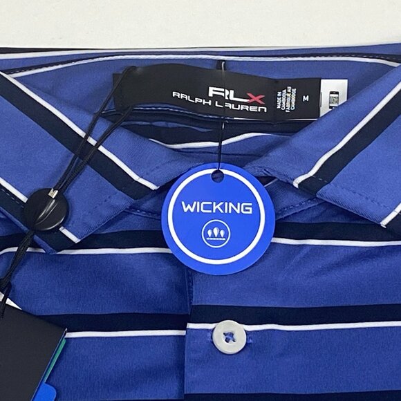 NWT Polo Ralph Lauren RLX Golf Performance Stretch Shirt - Striped - Picture 2 of 9